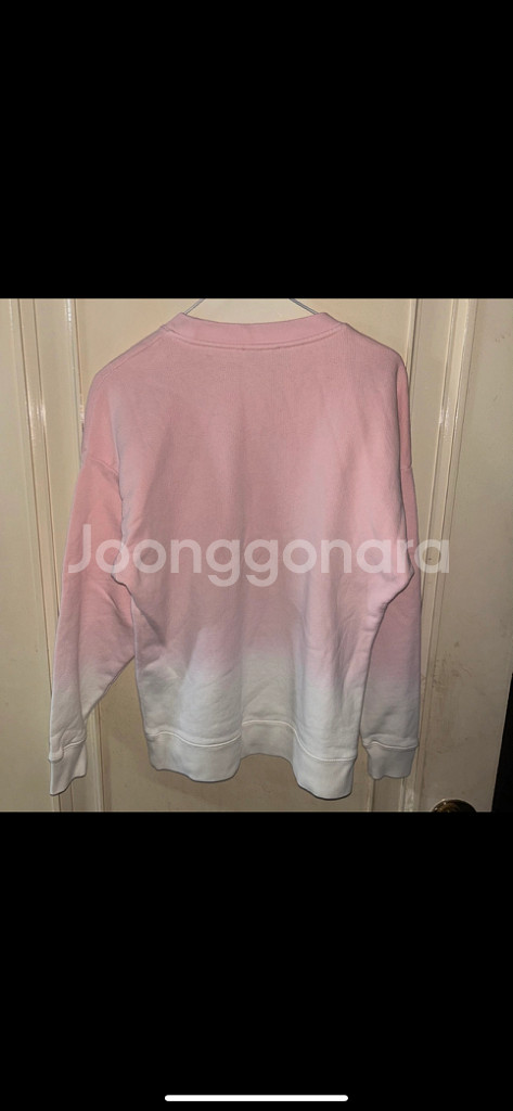 산드로 정품 핑크 화이트 옴브레 스웨트셔츠맨투맨5566--1