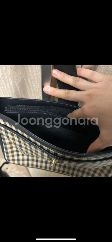 버버리풍 아쿠아스큐텀 런던 노바체크 핸드숄더백가방--4
