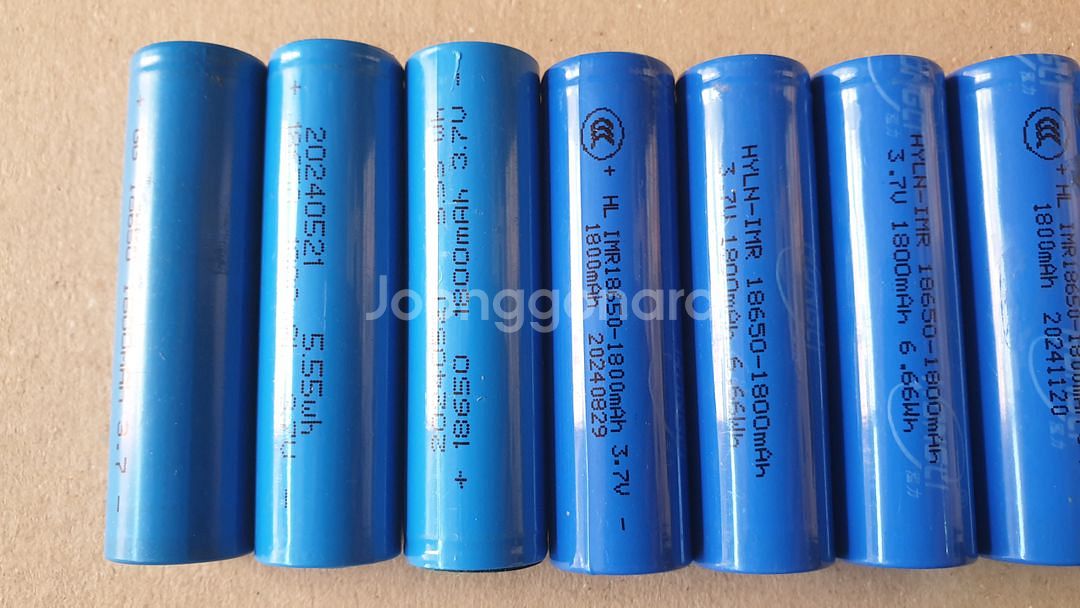 1800mah 18650 충전배터리 10개--1