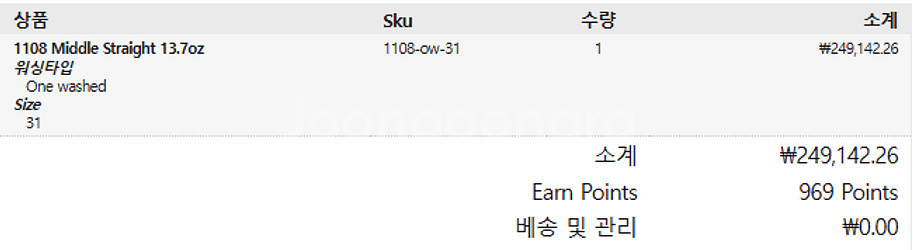풀카운트 1108 원워시드 31사이즈--2