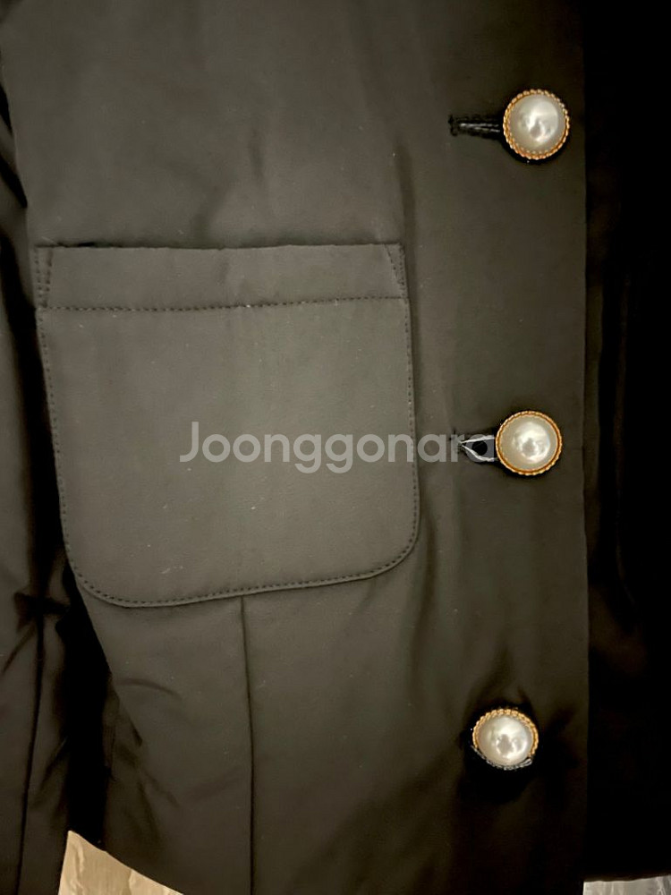 [새상품]유아부미 노카라 크롭 패딩 자켓(블랙S)--8