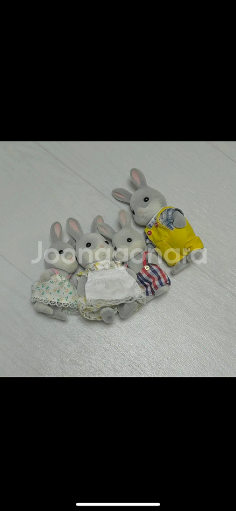 올드 실바니안 빈티지 솜토끼 가족 인형--3