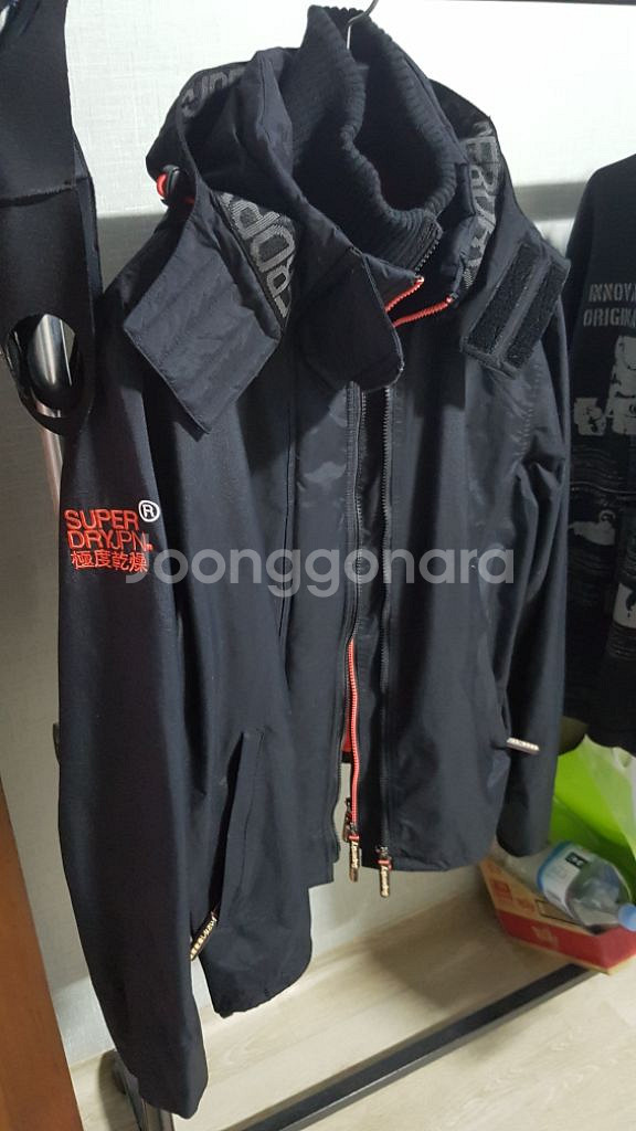 택포95~100 Superdry 윈드치터 방풍 기모자켓--4