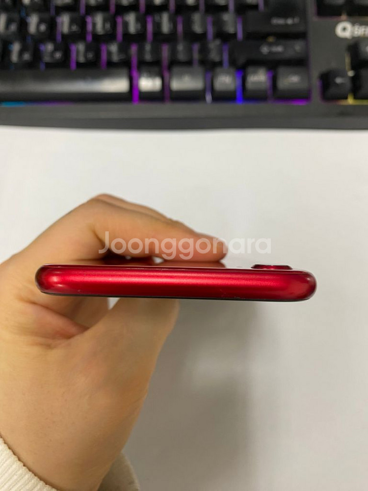아이폰SE3 레드 A급 64GB 무잔상 자녀폰배터리90--3