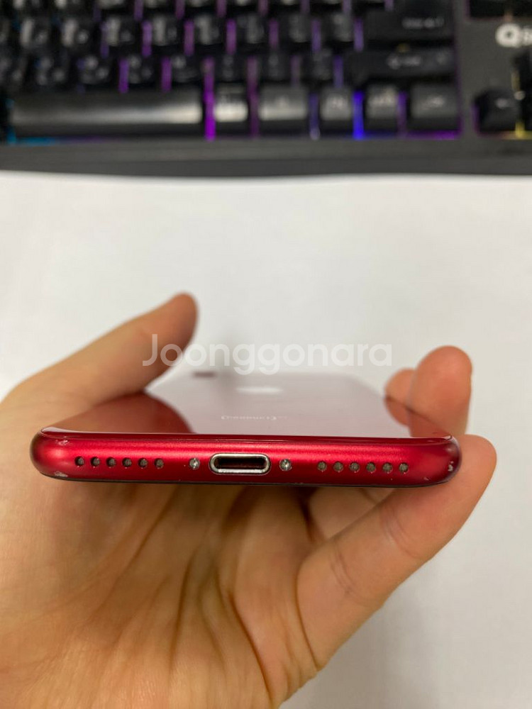 아이폰SE3 레드 A급 64GB 무잔상 자녀폰배터리90--6