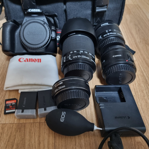 캐논 카메라 dslr eos 200d2 렌즈 4개등등