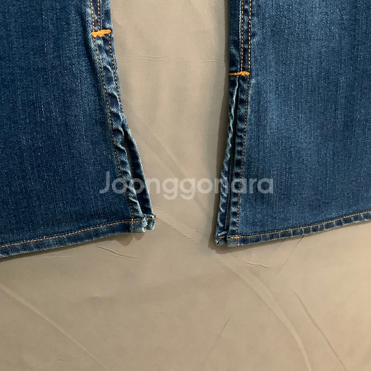 25인치 랙앤본 워싱 스판 부츠컷 플레어 데님 청바지--3