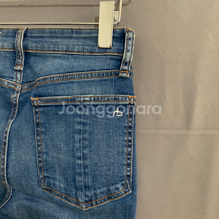 25인치 랙앤본 워싱 스판 부츠컷 플레어 데님 청바지--2