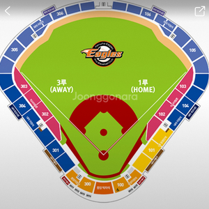 3/8 한화 두산 101구역 7열 4연석