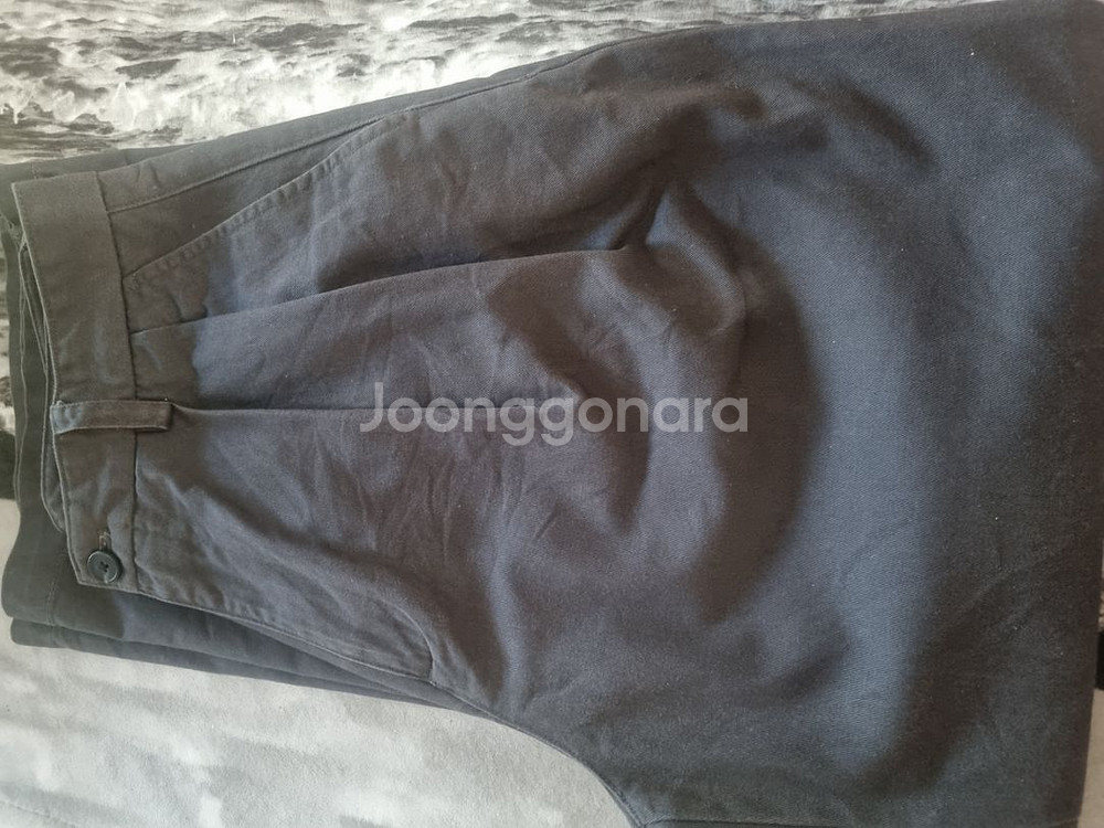 [31] 무탠다드 투 턱 와이드 치노 팬츠 다크 그레이--1
