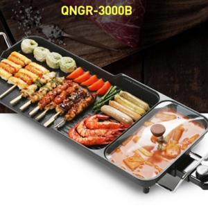 퀸나 3IN1 스마트 전기그릴 QNGR-3000B 고기