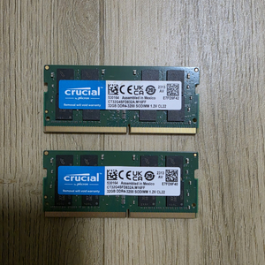 Crucial 노트북 램 RAM DDR4 32gb 2개