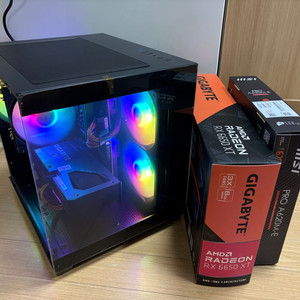 AMD 7500F, RX6650XT 새컴퓨터 팝니다.