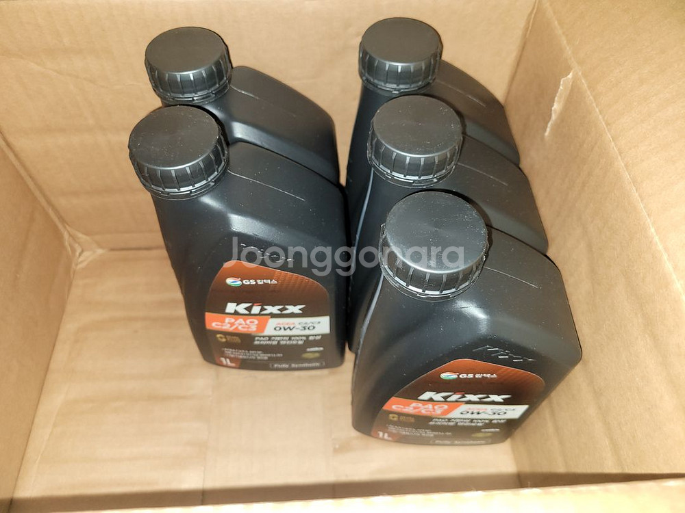 엔진오일 kixx PAO C2/C3 5리터(5통)--1