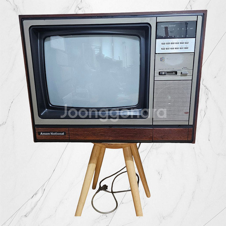 실제로 작동하는 옛날TV+ 의자포함 아남tv 빈티지 레--2