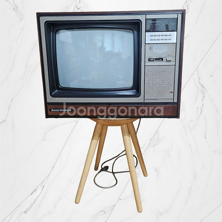 실제로 작동하는 옛날TV+ 의자포함 아남tv 빈티지 레--6