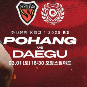 포항 스틸러스 vs 대구 fc