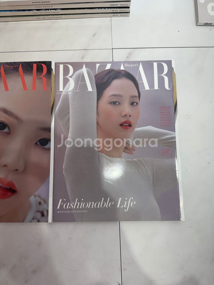 블랙핑크 지수 바자 잡지 화보 표지모델--2