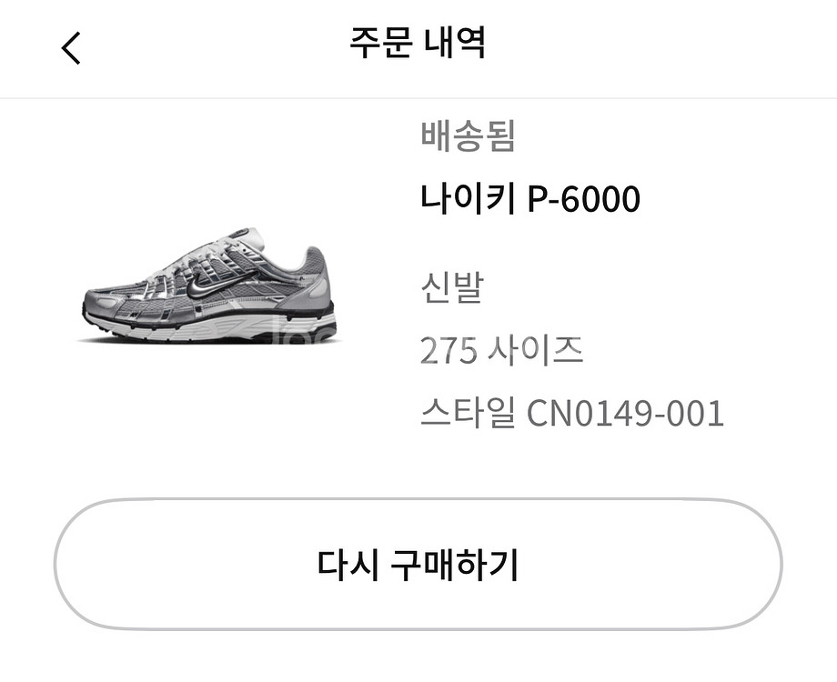 P6000 공홈구매 메탈릭실버 275 새상품--8