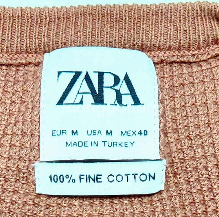 자라 남성니트M100 파인코튼 라운드넥--1