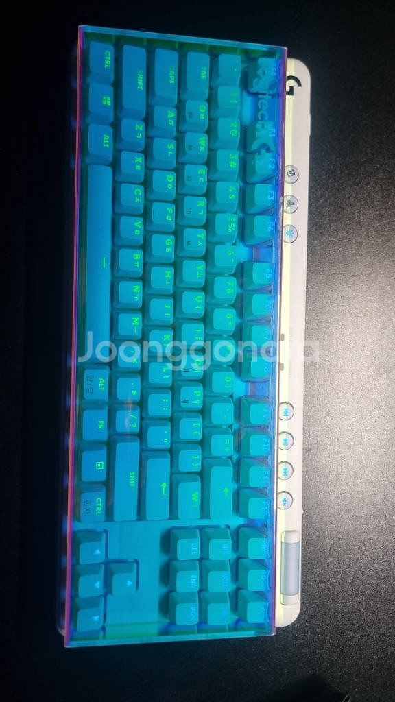 g715 로지텍 오로라 키보드+ 정품분홍키캡--2