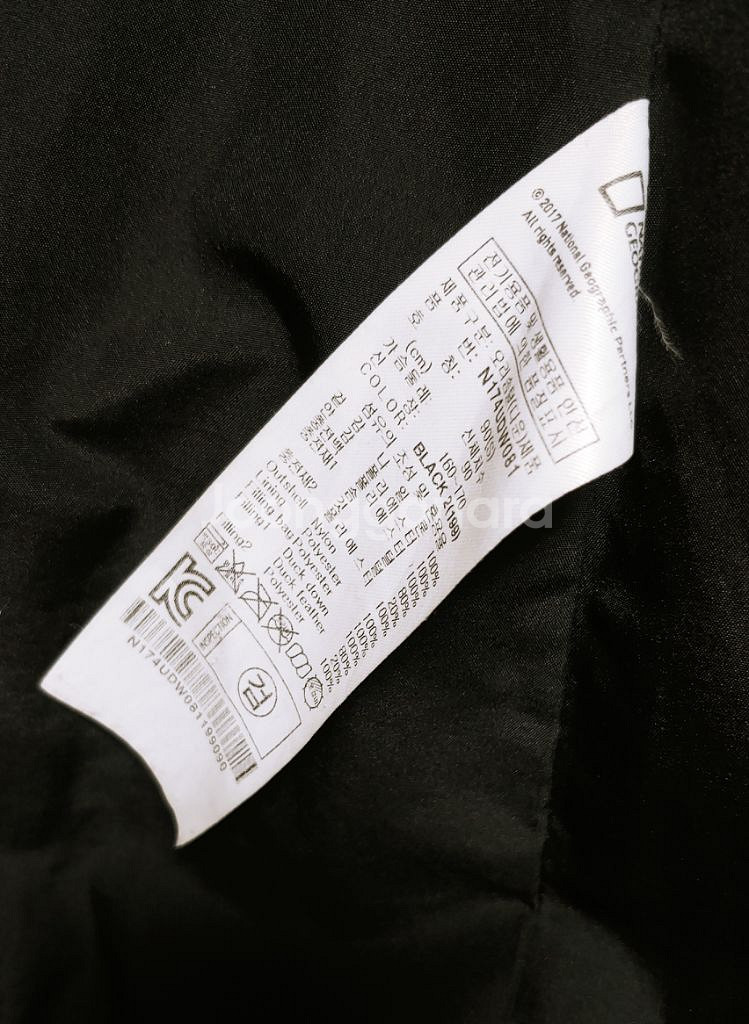 [S] 내셔널 지오그래픽 롱패딩 점퍼 블랙1294--6