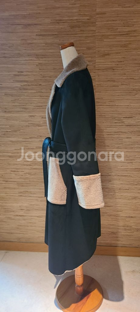 타하리 인조 무스탕 롱코트--3
