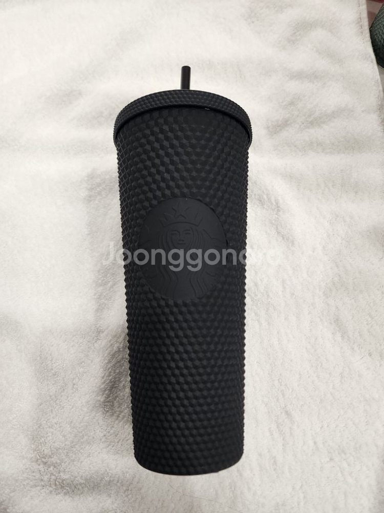 스타벅스 22할로윈 블랙 매트 스터드 콜드컵 지압텀블러--0