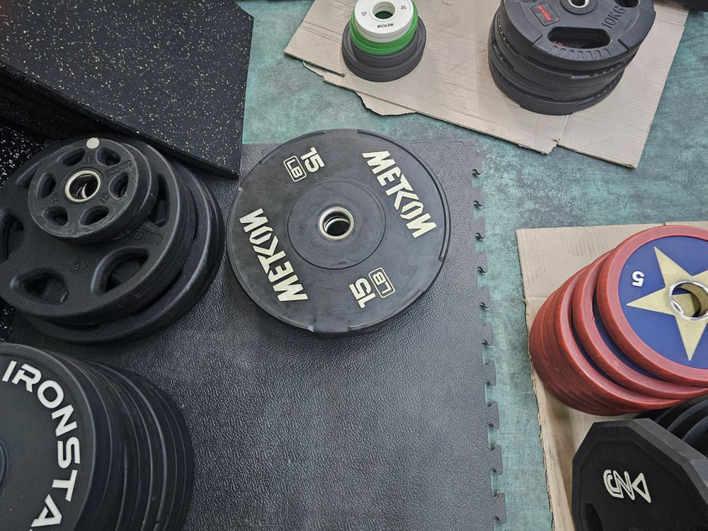 매트콘 블랙 범퍼플레이트 중량원판 kg당 2500원 이미지