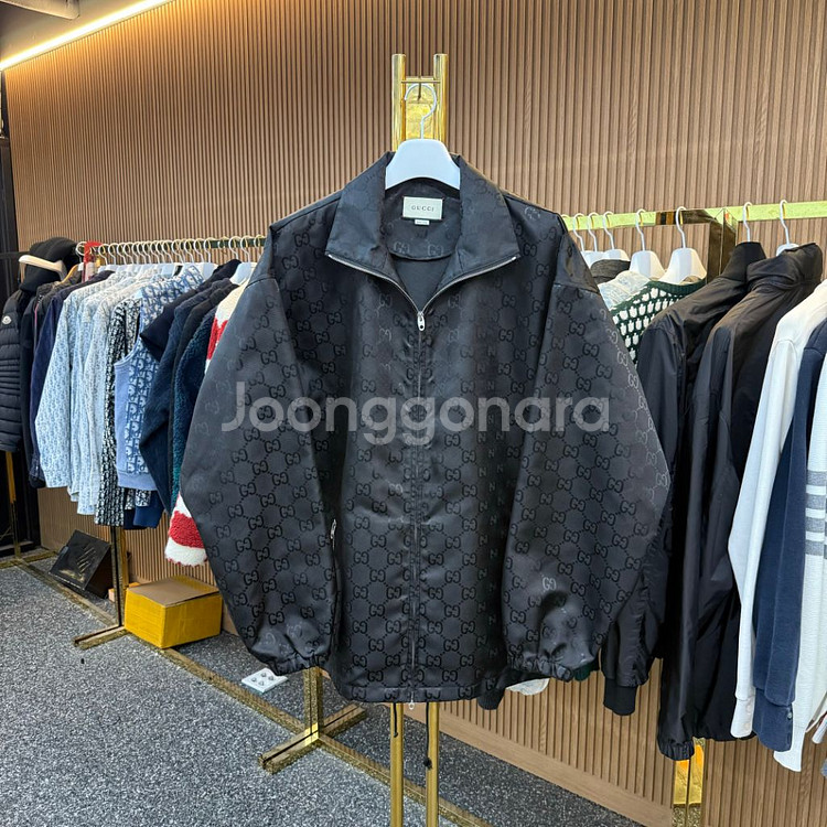 [52사이즈]구찌 점보 gg 자카드 바람막이 자켓--1