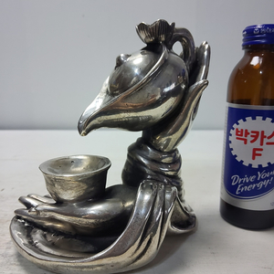 백동 관세음 손바닥 단향 향로 높이14cm 관리상태좋음