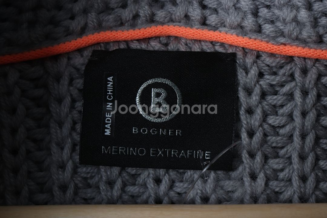W(L-XL) 보그너 니트집업 데미지 그레이 울--6