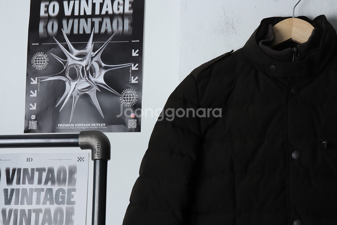 (S) 코오롱스포츠 패딩 점퍼자켓 카키 구스다운--2