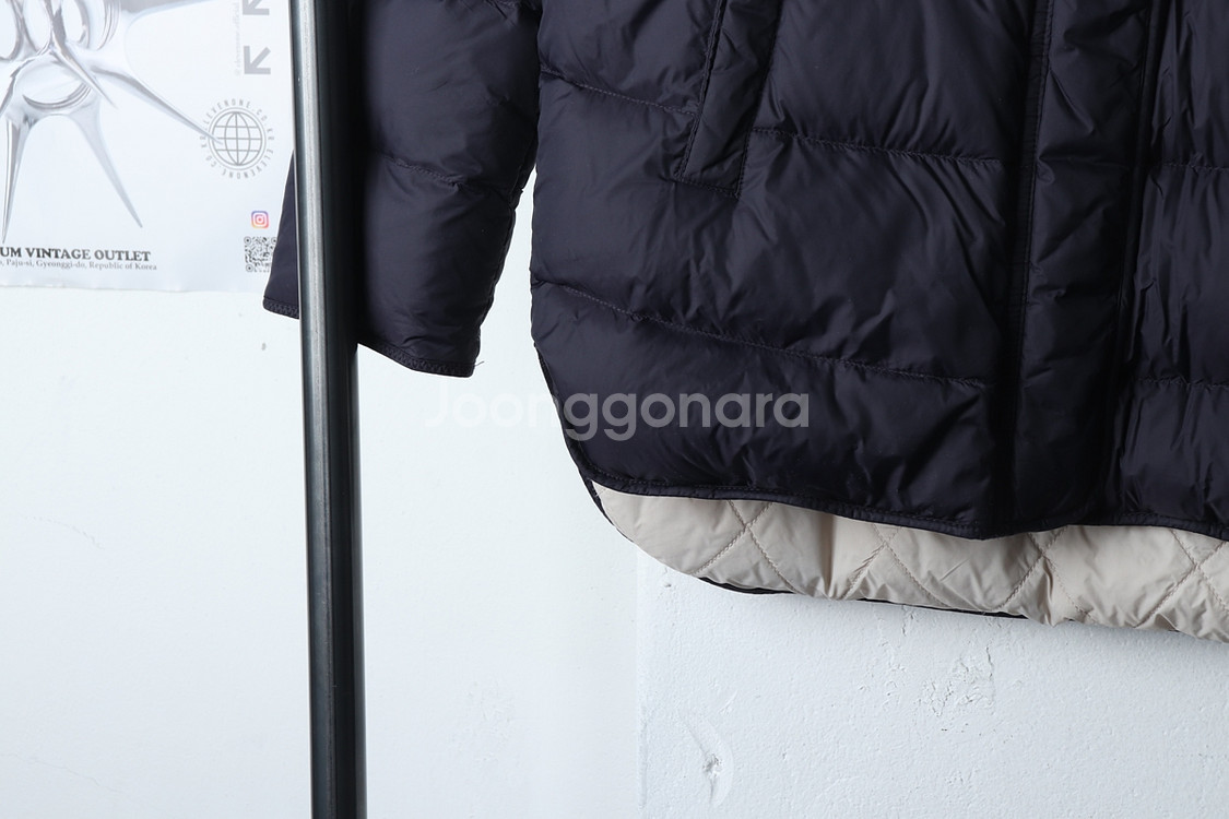 W(S-M) 발렌시아 패딩 점퍼자켓 네이비 덕다운--3