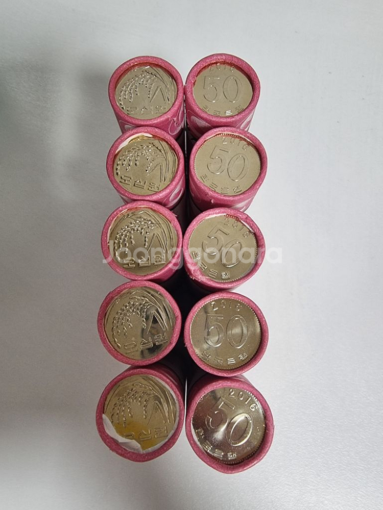 2016년 50원,100원 롤주화 75000원--2