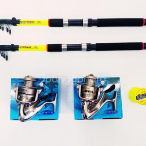 원투낚시대3.3m 2대+5000번릴2대+릴줄