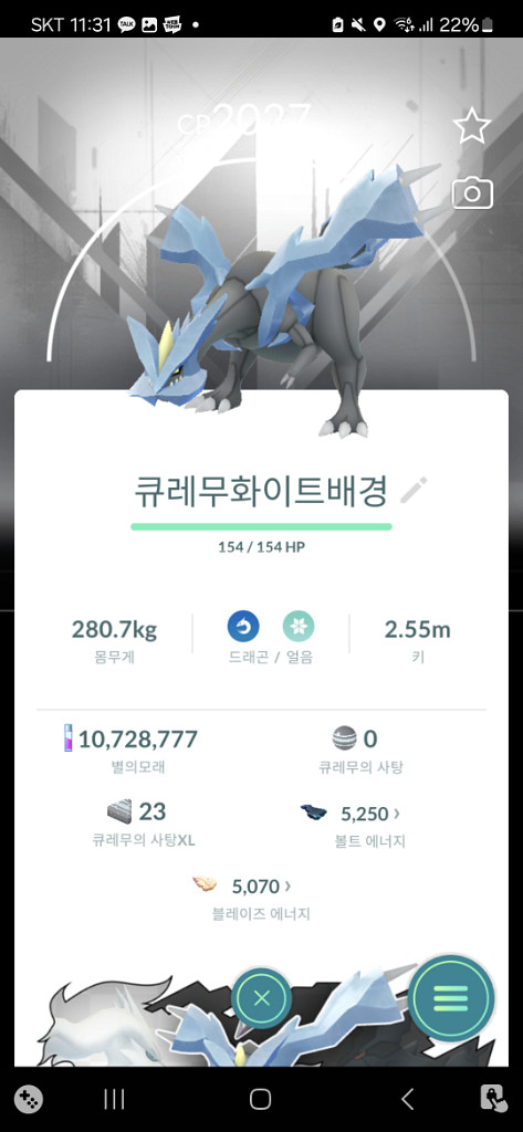 포켓몬고 큐레무/배경, 이로치 큐레무/배경 판매--3
