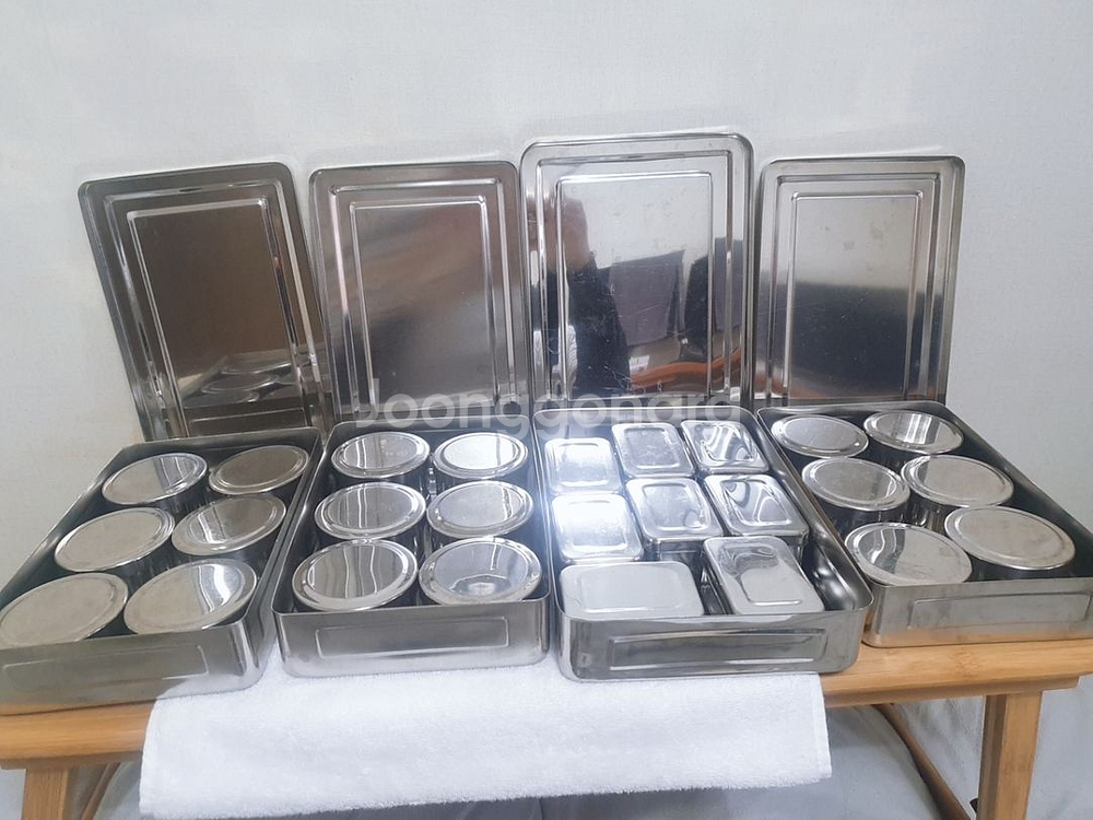 스텐 도시락통 , 밧드 분리용기--0