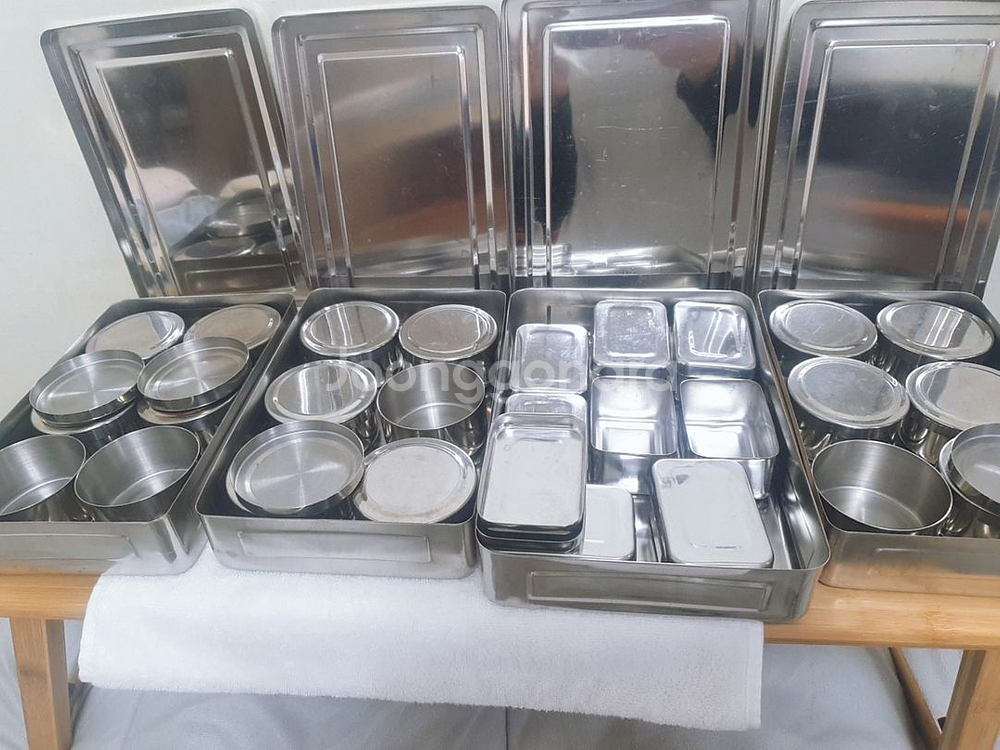 스텐 도시락통 , 밧드 분리용기--1