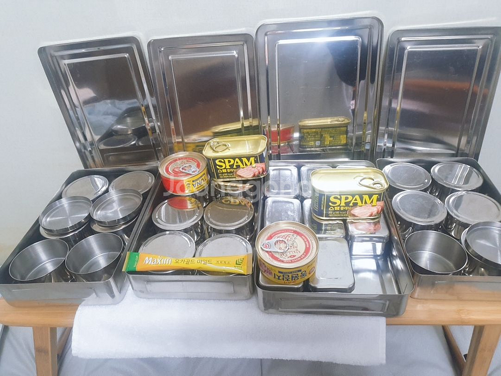 스텐 도시락통 , 밧드 분리용기--3