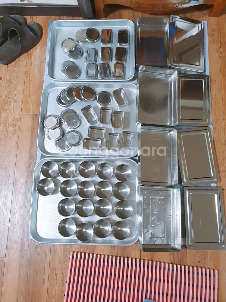 스텐 도시락통 , 밧드 분리용기--7