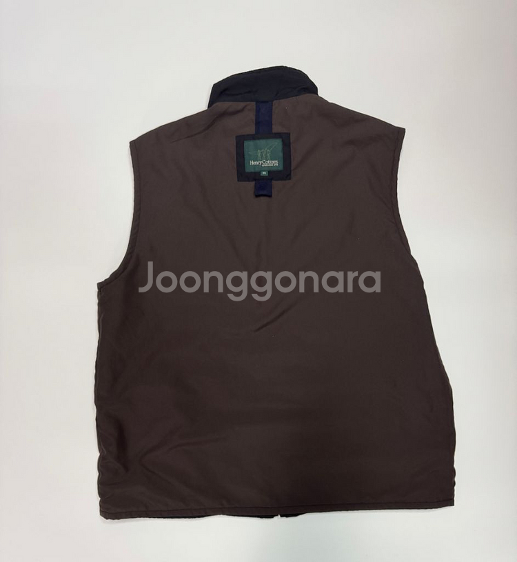헨리코튼 클래식 브라운 코코아 조끼패딩--1
