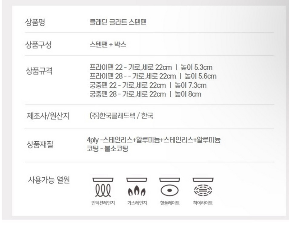 이연복쉐프 프라이팬!클래딘 글라트 스테인레스3중 궁중팬--7