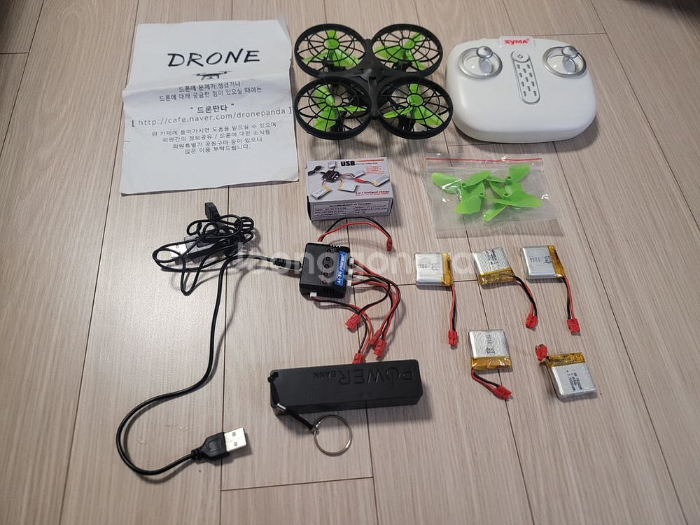 SYMA 미니드론x26 / 멀티충전기 / 베터리 4개--1