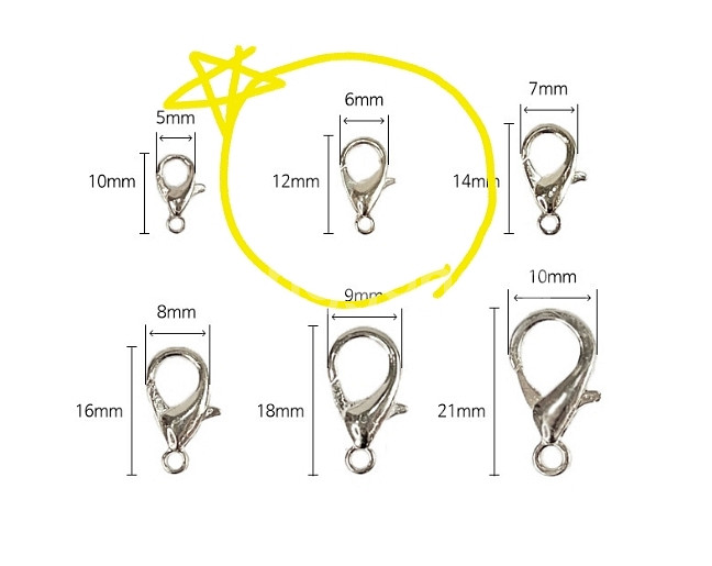 랍스터고리 부자재 12mm 50개, 100개--2