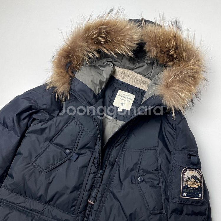 [택포] 썰스데이 아일랜드 여성 오리 덕다운 패딩 블랙--2