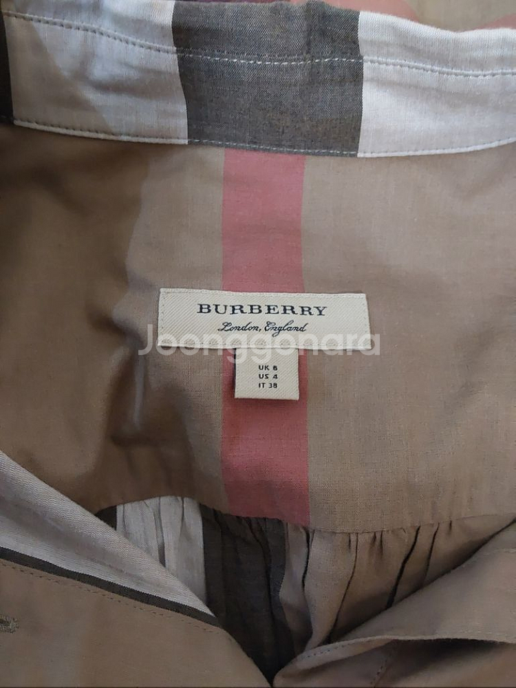 버버리 켈시 체크 코튼 원피스--2