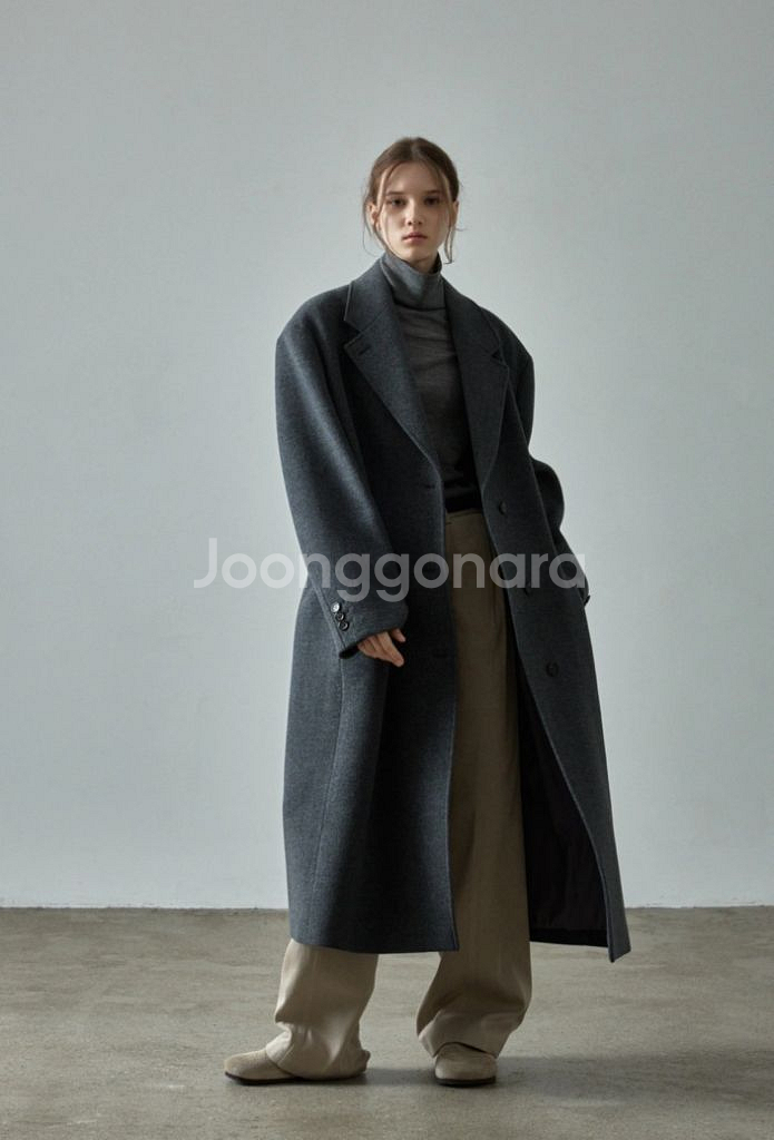 (새것) 파사드패턴 24FW 싱글 코트 차콜--3