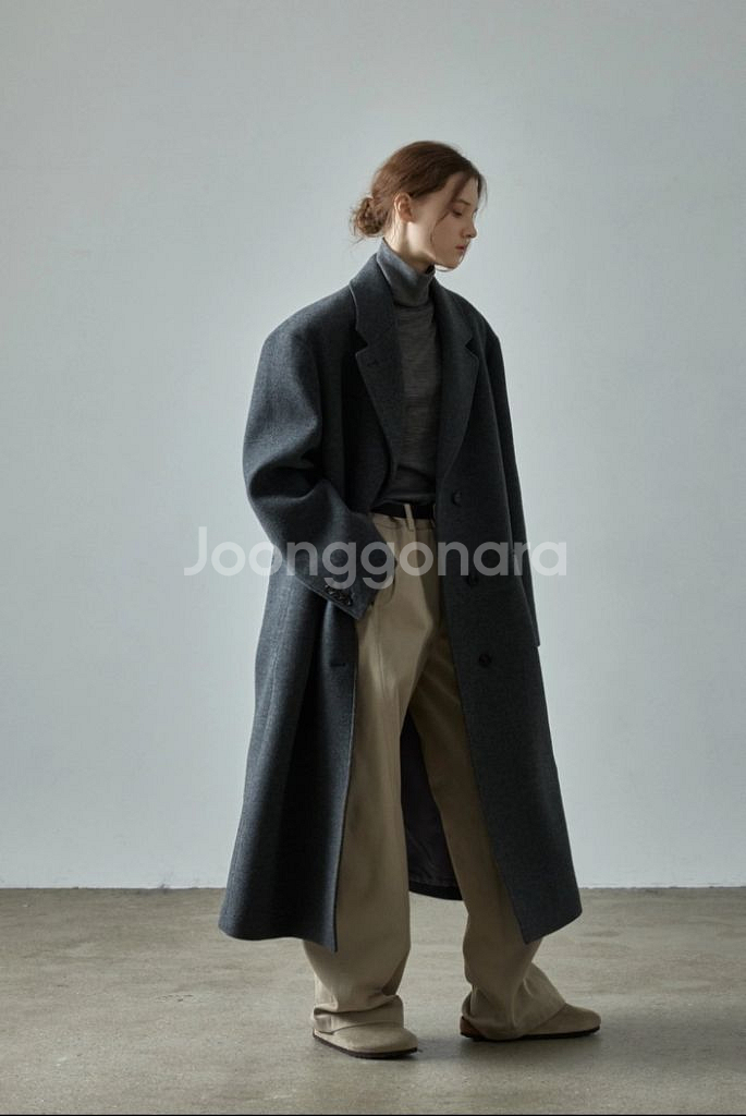 (새것) 파사드패턴 24FW 싱글 코트 차콜--0