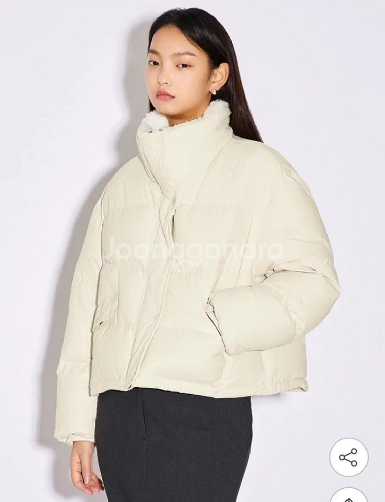 시스티나 숏 양털 카라 패딩 55--0